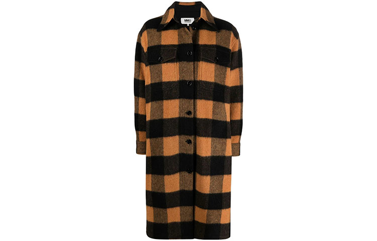 (Women) MM6 Maison Margiela  Yellow Plaid Contrast Coat S52AM0174S53979001F 圖 2