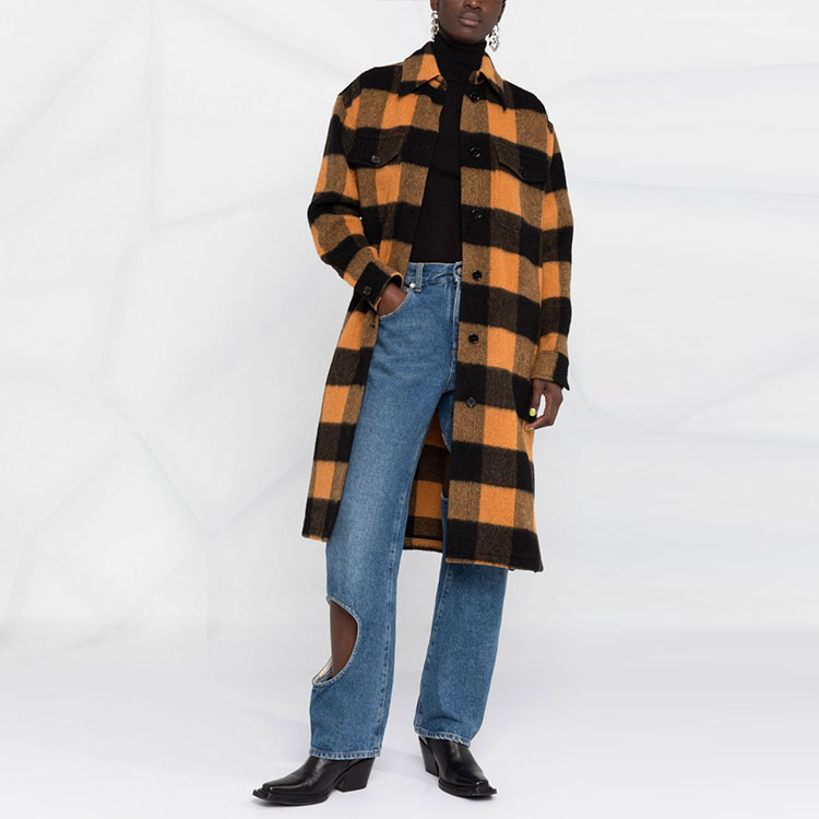 (Women) MM6 Maison Margiela  Yellow Plaid Contrast Coat S52AM0174S53979001F 圖 5