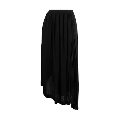 (Women) MM6 Maison Margiela Asymmetric Pleated Casual Skirt Women’s Black J04MA0008J65016-001