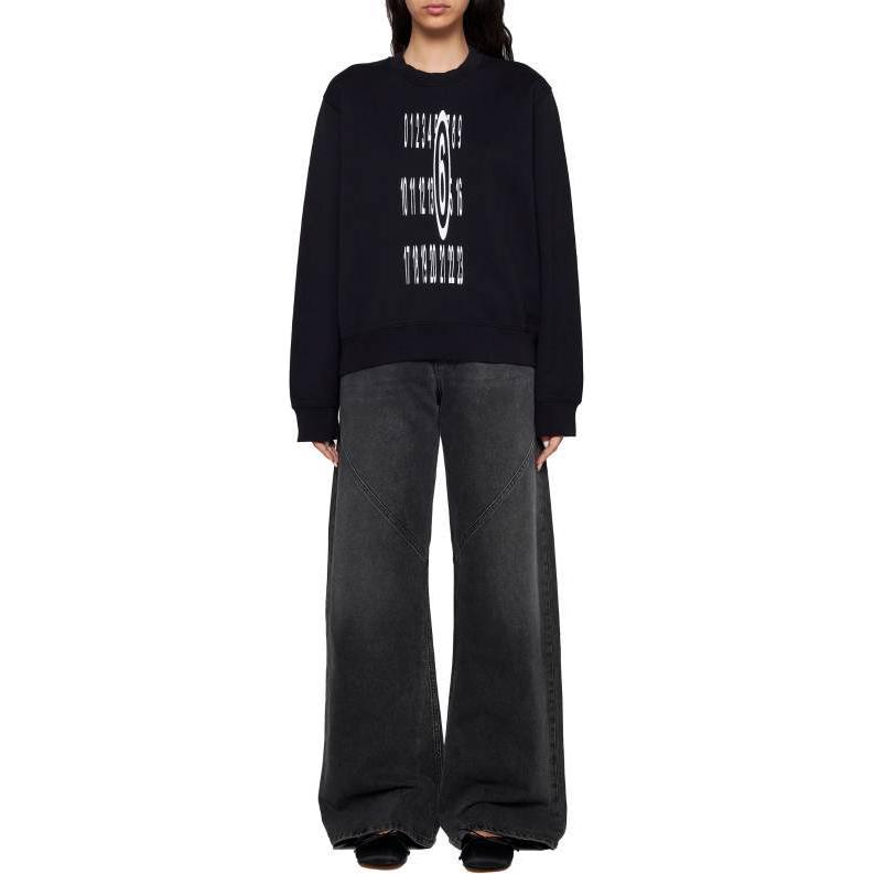 Lookbook (W) MM6 Maison Margiela 黑色圓領字母印花長袖運動衫 S62GU0129M25003-900