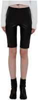 (Women) MM6 Maison Margiela Black High-Waist Leather Shorts SS23 Style S52MU0113STJ380-961 (Women) MM6 Maison Margiela Black High-Waist Leather Shorts SS23 Style S52MU0113STJ380-961