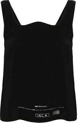 (W) MM6 Maison Margiela 黑色印花切割寬肩帶背心 女士 FW24 S52NL0068S37977-BLACK Buy (W) MM6 Maison Margiela 黑色印花切割寬肩帶背心 女士 FW24 S52NL0068S37977-BLACK