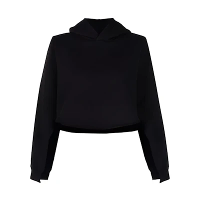 (Women) MM6 Maison Margiela Cut-Out Sleeve Hoodie Black FW21. S52GU0159S25337-900