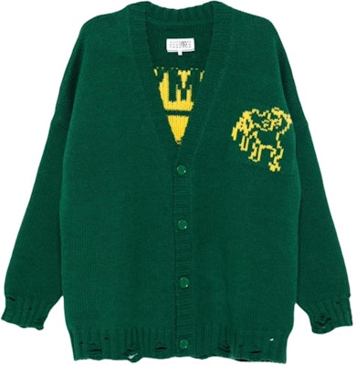(W) MM6 Maison Margiela 綠色破壞風V領寬鬆針織毛衣。 S62HP0023M13075-GREEN Order (W) MM6 Maison Margiela 綠色破壞風V領寬鬆針織毛衣。 S62HP0023M13075-GREEN