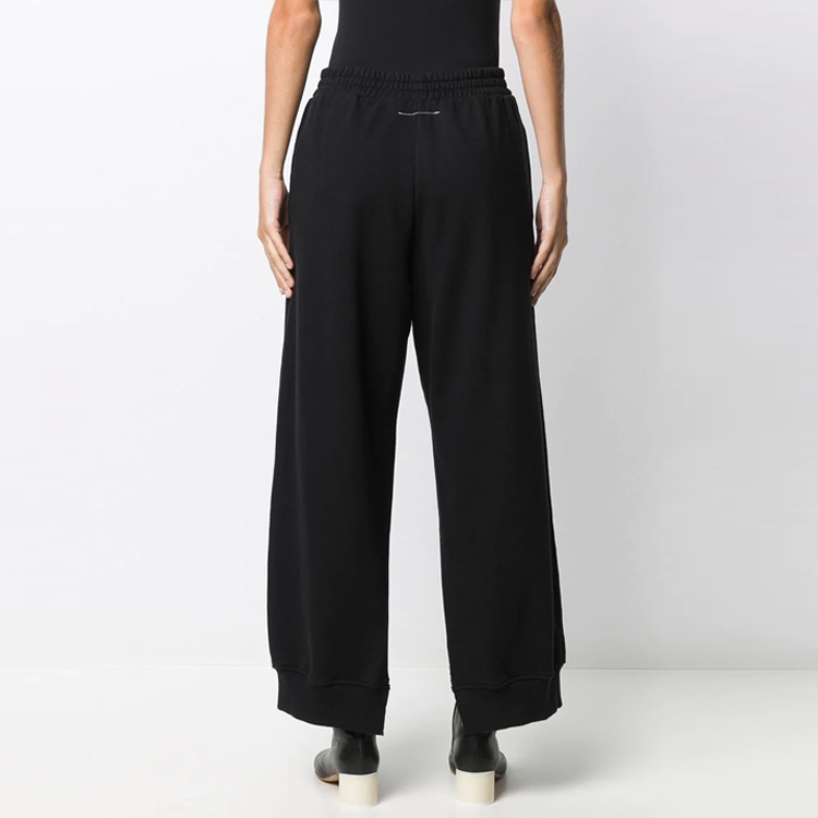 Purchase (Women) MM6 Maison Margiela FW21  Black Side-Slit Loose Fit Sweatpants S52KA0278S25337900