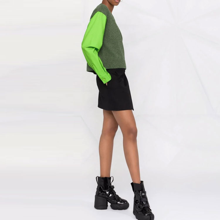 Purchase (W) MM6 Maison Margiela FW21 綠色V領羊毛毛衣長袖上衣 S52HA0232S17772002F