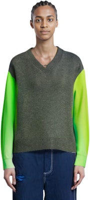 (W) MM6 Maison Margiela FW21 綠色V領羊毛毛衣長袖上衣 S52HA0232S17772002F Details for (W) MM6 Maison Margiela FW21 綠色V領羊毛毛衣長袖上衣 S52HA0232S17772002F