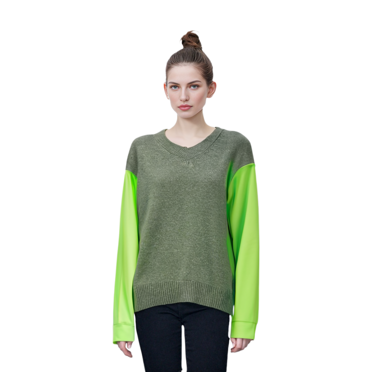 Sizing (W) MM6 Maison Margiela FW21 綠色V領羊毛毛衣長袖上衣 S52HA0232S17772002F