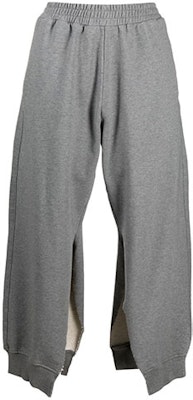 (Women) MM6 Maison Margiela FW21 Grey Wide-Leg Knit Joggers with Split Detail. S52KA0249S25337851M Buy (Women) MM6 Maison Margiela FW21 Grey Wide-Leg Knit Joggers with Split Detail. S52KA0249S25337851M