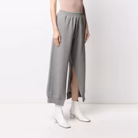 Lookbook (W) MM6 Maison Margiela FW21 灰色寬褲針織運動褲分叉設計 S52KA0249S25337851M