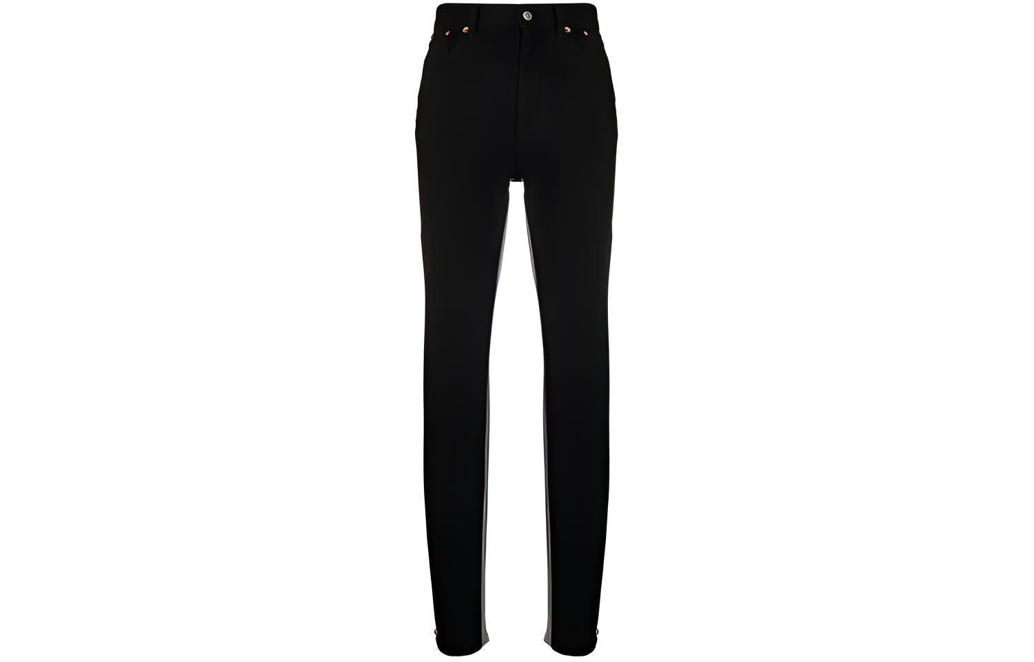 (Women) MM6 Maison Margiela FW21  Slim-Fit Patchwork Casual Pants Black S52LA0144STN985961