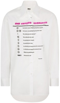(W) MM6 Maison Margiela FW21 白色棉質休閒長袖襯衫 S52DL0161S47294100 Buy (W) MM6 Maison Margiela FW21 白色棉質休閒長袖襯衫 S52DL0161S47294100