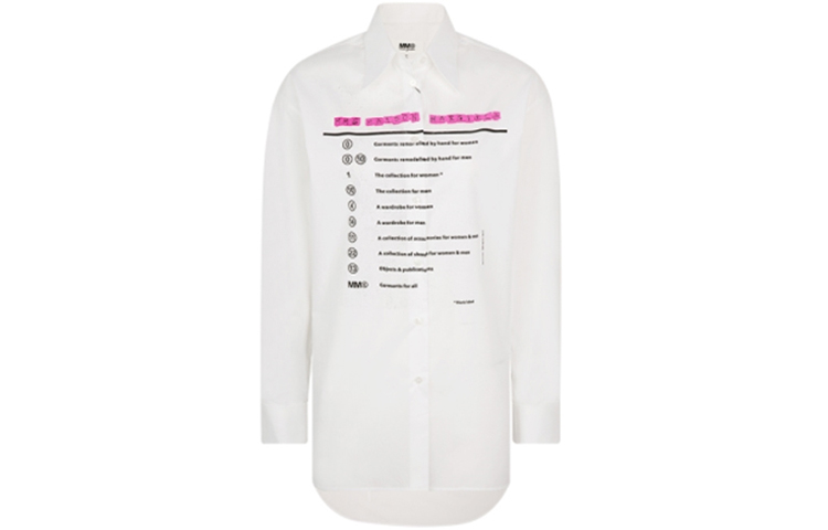 Order (W) MM6 Maison Margiela FW21 白色棉質休閒長袖襯衫 S52DL0161S47294100