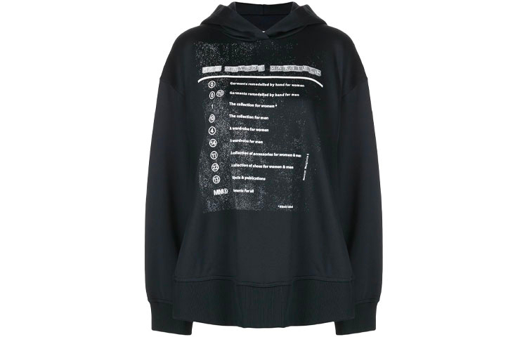 Order (Women) MM6 Maison Margiela FW21 Motocross Print Hoodie Women’s Black. S52GU0144S23959