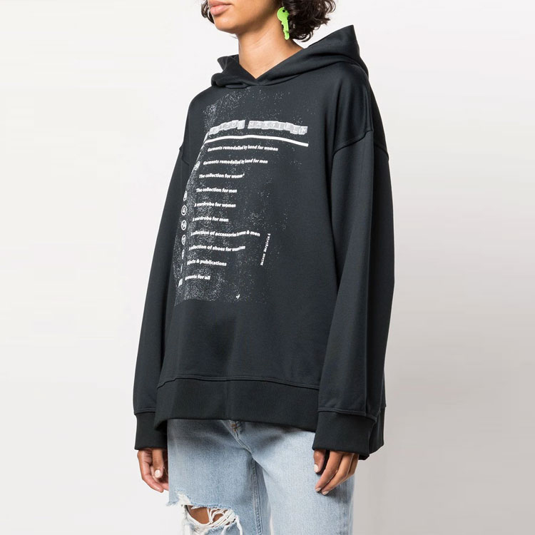 Purchase (Women) MM6 Maison Margiela FW21 Motocross Print Hoodie Women’s Black. S52GU0144S23959