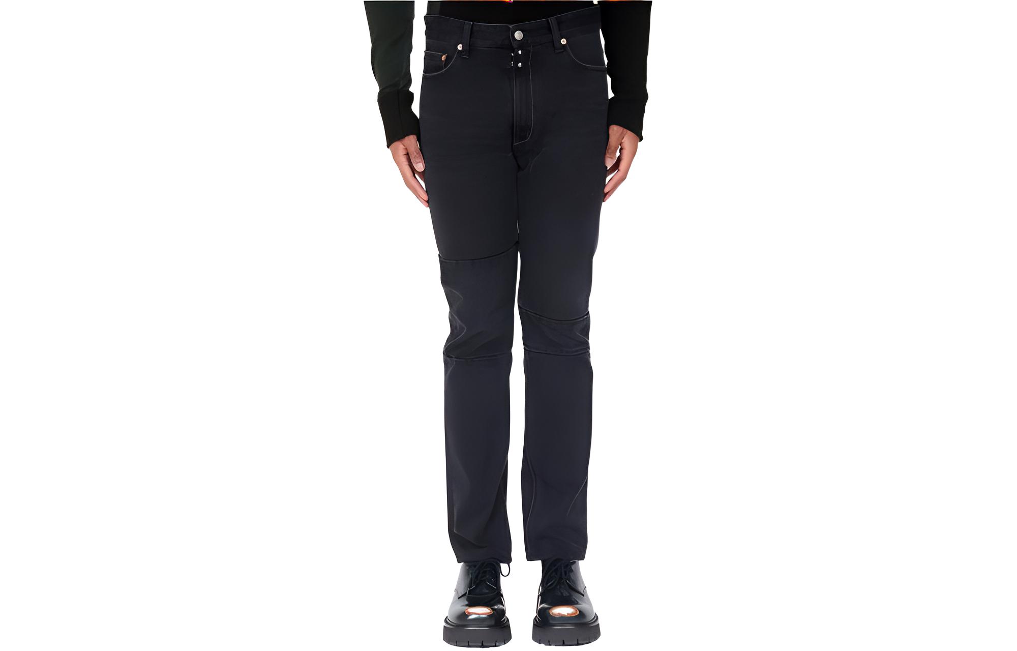(Women) MM6 Maison Margiela FW22  Black Asymmetric Straight-Leg Jeans. S62LB0094S30743-900