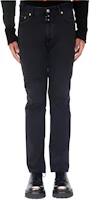 (Women) MM6 Maison Margiela FW22 Black Asymmetric Straight-Leg Jeans. S62LB0094S30743-900 (Women) MM6 Maison Margiela FW22 Black Asymmetric Straight-Leg Jeans. S62LB0094S30743-900
