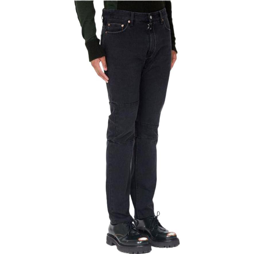 (Women) MM6 Maison Margiela FW22  Black Asymmetric Straight-Leg Jeans. S62LB0094S30743-900 圖 4