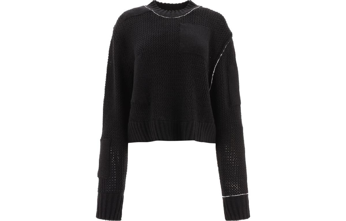 (Women) MM6 Maison Margiela FW22  Black Wool Knit Pullover Sweater S52GP0116S18052900F
