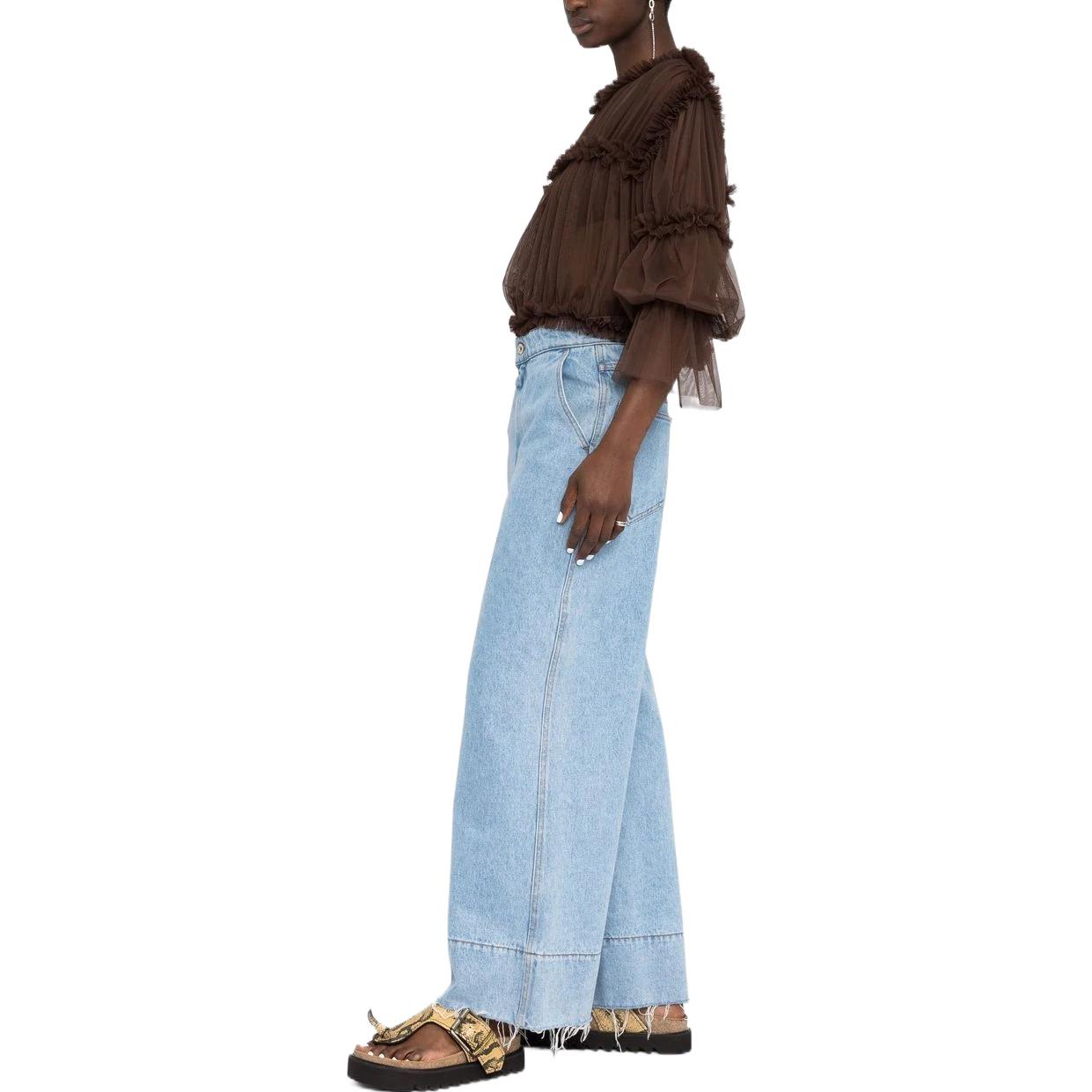 Purchase (W) MM6 Maison Margiela FW22 棕色透視長袖百褶襯衫 S52NC0295S24409143