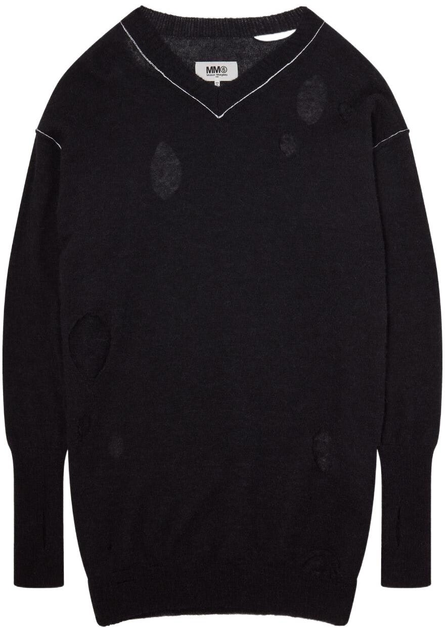 women-mm-6-maison-margiela-fw-22-distressed-v-neck-pullover-sweater-black-s52-ha-0251-s18057900