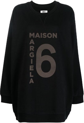 (W) MM6 메종 마르지엘라 FW22 알파뉴메릭 프린트 오버사이즈 스웻셔츠 여성 블랙 S52GU0175S25337-900 Order (W) MM6 메종 마르지엘라 FW22 알파뉴메릭 프린트 오버사이즈 스웻셔츠 여성 블랙 S52GU0175S25337-900