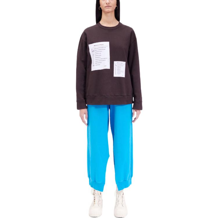 Lookbook (Women) MM6 Maison Margiela FW22 Contrast Patch Brown Crewneck Pullover Sweatshirt Women S52GU0171S25537143