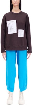 (Women) MM6 Maison Margiela FW22 Contrast Patch Brown Crewneck Pullover Sweatshirt Women S52GU0171S25537143 Lookbook (Women) MM6 Maison Margiela FW22 Contrast Patch Brown Crewneck Pullover Sweatshirt Women S52GU0171S25537143