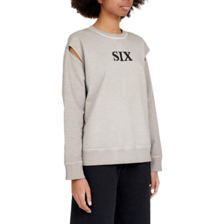 Lookbook (W) MM6 메종 마르지엘라 FW22 그레이 패치워크 레터 프린트 여성 스웨트셔츠 S62GU0078S25564803