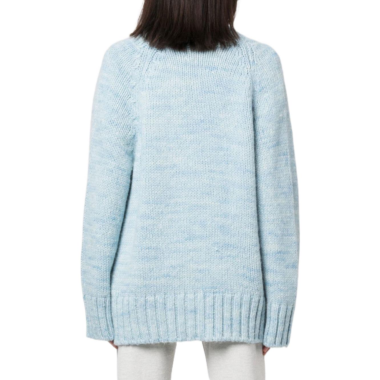 Shop (W) MM6 Maison Margiela FW22寬鬆V領鈕扣薄針織衫淺藍毛衣 SI0GP0004S17802488M