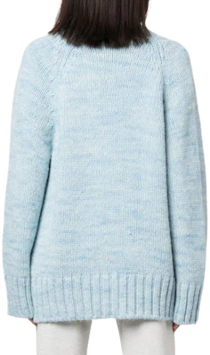 (W) MM6 Maison Margiela FW22寬鬆V領鈕扣薄針織衫淺藍毛衣 SI0GP0004S17802488M Shop (W) MM6 Maison Margiela FW22寬鬆V領鈕扣薄針織衫淺藍毛衣 SI0GP0004S17802488M