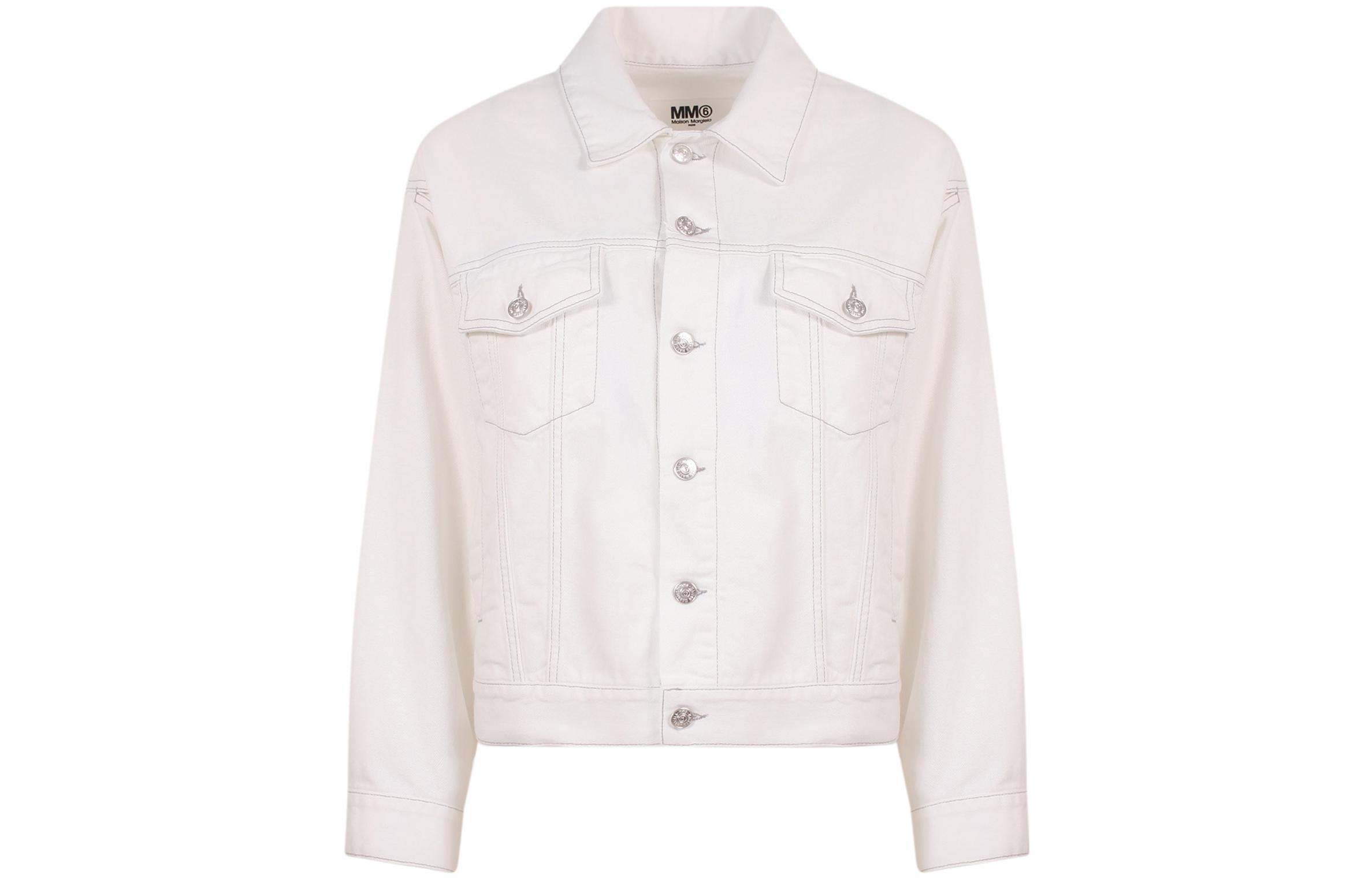 (Women) MM6 Maison Margiela FW22 White Solid Single-Breasted Jacket S52AM0213S30653101 圖 2