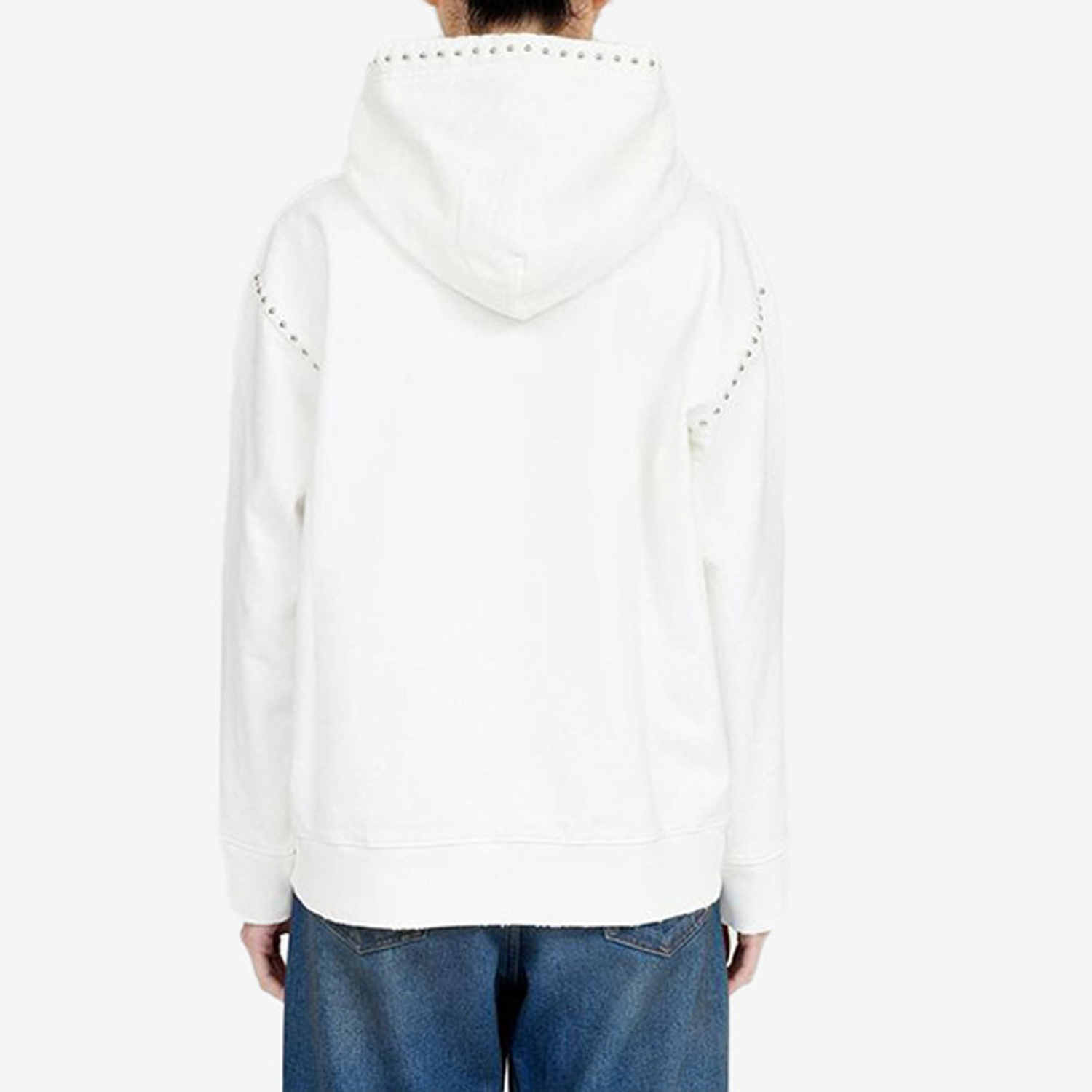 Lookbook (Women) MM6 Maison Margiela FW22 White Studded Pullover Hoodie  Fashion. S62GU0075S25337-101