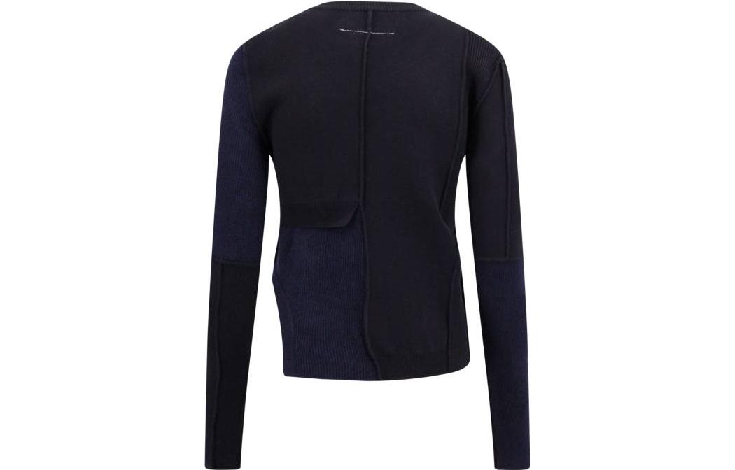 Lookbook (W) MM6 Maison Margiela FW23 不對稱長袖毛衣 黑色 S52HL0012S18283002F