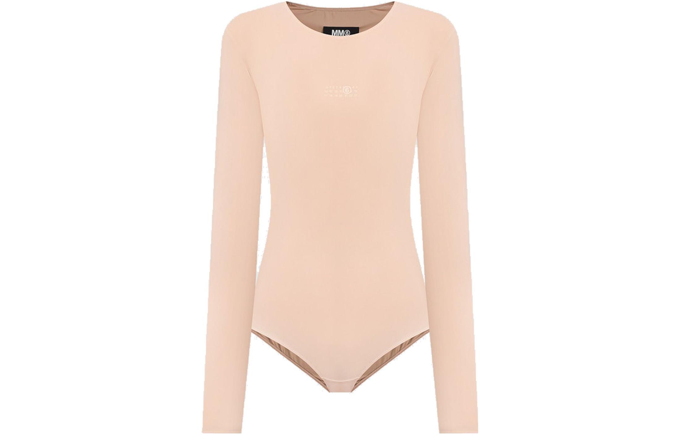 Order (Women) MM6 Maison Margiela FW23  Fitted Beige Long-Sleeve Jumpsuit. S20518S52NA0058121