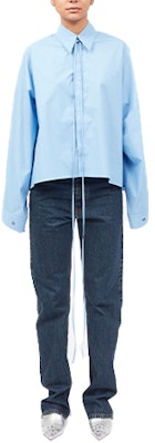 (Women) MM6 Maison Margiela FW23 Oversized Pleated Long Sleeve Shirt Blue S62DT0022S47294-471 Buy (Women) MM6 Maison Margiela FW23 Oversized Pleated Long Sleeve Shirt Blue S62DT0022S47294-471