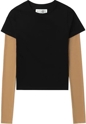 (W) MM6 Maison Margiela FW24 Kaos Lengan Panjang Hitam Crewneck Kontras. S52GC0317MTJ008961 Order (W) MM6 Maison Margiela FW24 Kaos Lengan Panjang Hitam Crewneck Kontras. S52GC0317MTJ008961