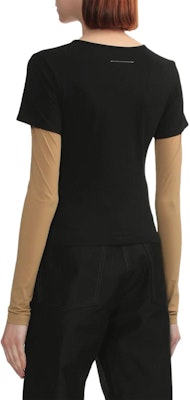 (W) MM6 Maison Margiela FW24 Kaos Lengan Panjang Hitam Crewneck Kontras. S52GC0317MTJ008961 Purchase (W) MM6 Maison Margiela FW24 Kaos Lengan Panjang Hitam Crewneck Kontras. S52GC0317MTJ008961