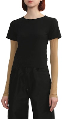 (W) MM6 Maison Margiela FW24 Kaos Lengan Panjang Hitam Crewneck Kontras. S52GC0317MTJ008961 Details for (W) MM6 Maison Margiela FW24 Kaos Lengan Panjang Hitam Crewneck Kontras. S52GC0317MTJ008961