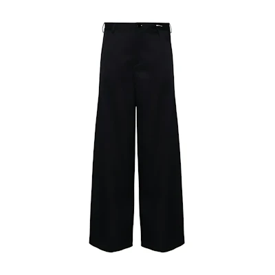 (Women) MM6 Maison Margiela FW24 Black High-Waisted Wide-Leg Pleated Pants S52KA0513S47848-BLACK