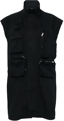 (W) MM6 Maison Margiela FW24 黑色Logo拉鍊無袖毛邊背心 S52DD0048S30460-BLACK Buy (W) MM6 Maison Margiela FW24 黑色Logo拉鍊無袖毛邊背心 S52DD0048S30460-BLACK