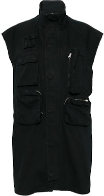 (W) MM6 Maison Margiela FW24 黑色Logo拉鍊無袖毛邊背心 S52DD0048S30460-BLACK Order (W) MM6 Maison Margiela FW24 黑色Logo拉鍊無袖毛邊背心 S52DD0048S30460-BLACK