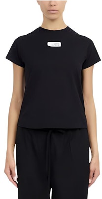 (Women) MM6 Maison Margiela FW24 Black Short Sleeve Tee with Numerical Logo. S52GC0327S24312-900 Buy (Women) MM6 Maison Margiela FW24 Black Short Sleeve Tee with Numerical Logo. S52GC0327S24312-900