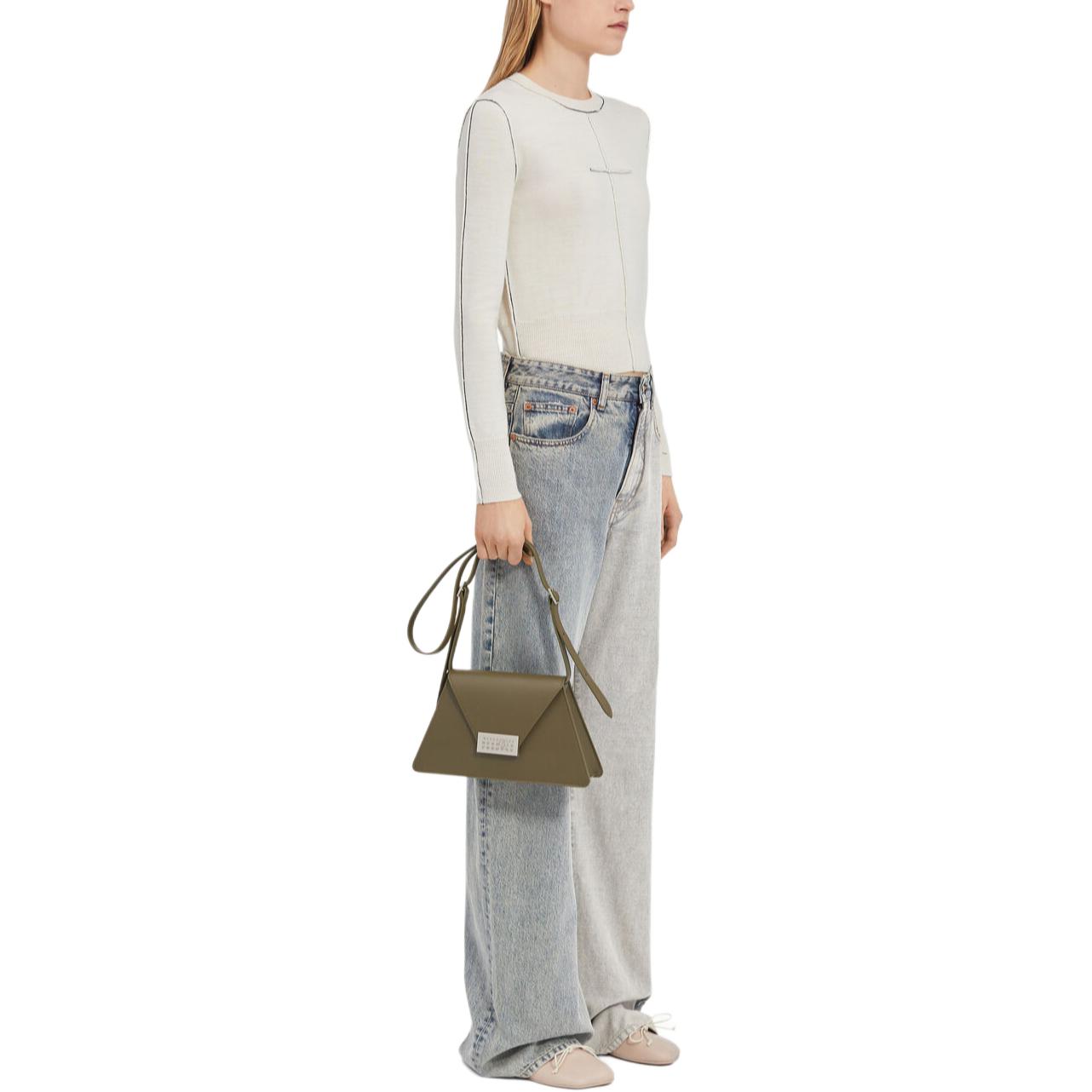 Purchase (W) MM6 메종 마르지엘라 FW24 루즈 와이드레그 지퍼 데님 진 라이트 블루 S52LA0234S30844-962