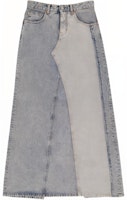 (Women) MM6 Maison Margiela FW24 Two-Tone High-Waist Denim Skirt Light Blue. S52MI0014S30844-962 (Women) MM6 Maison Margiela FW24 Two-Tone High-Waist Denim Skirt Light Blue. S52MI0014S30844-962