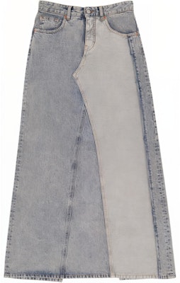 (Women) MM6 Maison Margiela FW24 Two-Tone High-Waist Denim Skirt Light Blue. S52MI0014S30844-962 Buy (Women) MM6 Maison Margiela FW24 Two-Tone High-Waist Denim Skirt Light Blue. S52MI0014S30844-962
