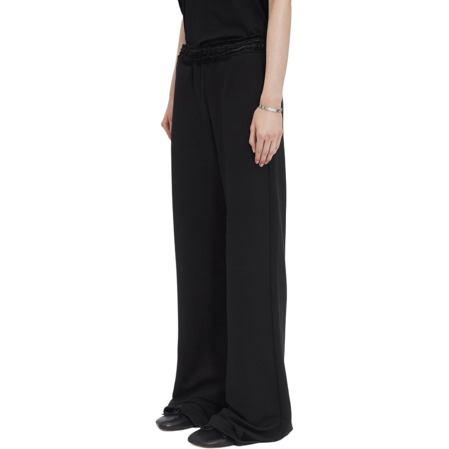 Details for (Women) MM6 Maison Margiela FW24  Wide-Leg Knit Cotton Blend Sweatpants Black S52KA0502M25003-900