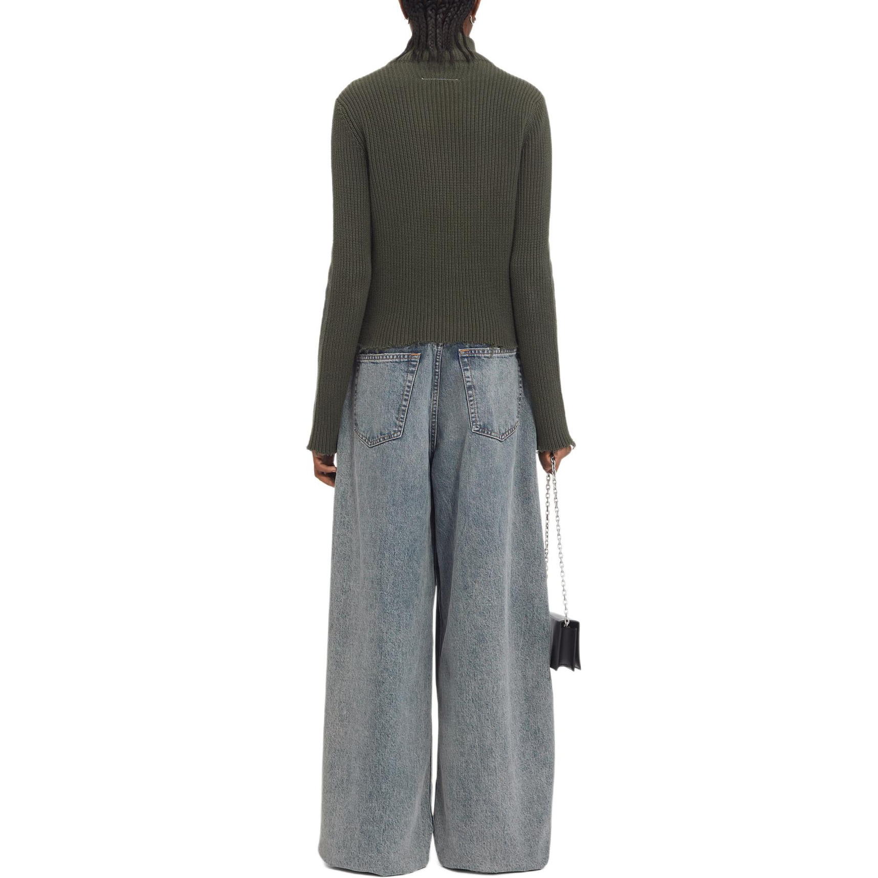 Shop (W) MM6 Maison Margiela 宽松版浅蓝色牛仔裤 FW24. S52LA0240S30844-962