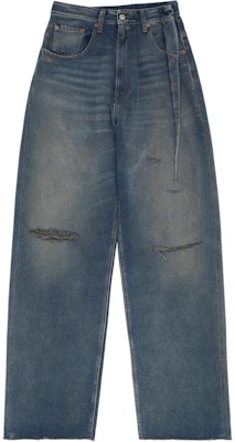 (W) MM6 Maison Margiela FW24 Celana Jeans Wide-Leg Zipper Denim Abu-abu Biru. S52LA0245M30017994 Buy (W) MM6 Maison Margiela FW24 Celana Jeans Wide-Leg Zipper Denim Abu-abu Biru. S52LA0245M30017994
