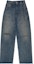 Buy (W) MM6 Maison Margiela FW24 Celana Jeans Wide-Leg Zipper Denim Abu-abu Biru. S52LA0245M30017994